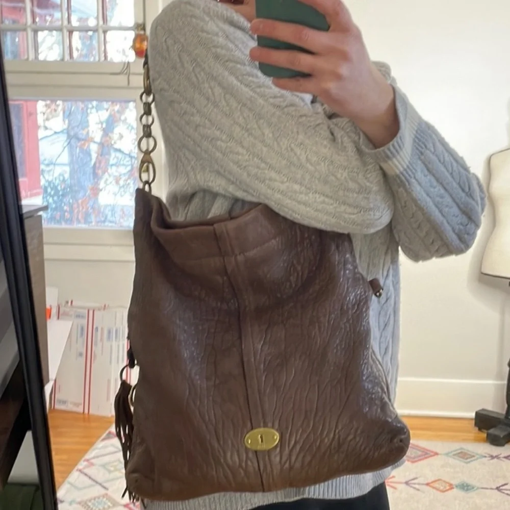 Fossil Leather Y2K Hobo